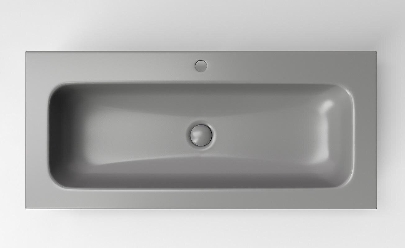 Фото Раковина Ceramicanova Grace CN7013MH мебельная 101 × 45,7 × 13,7 см, антрацит матовый