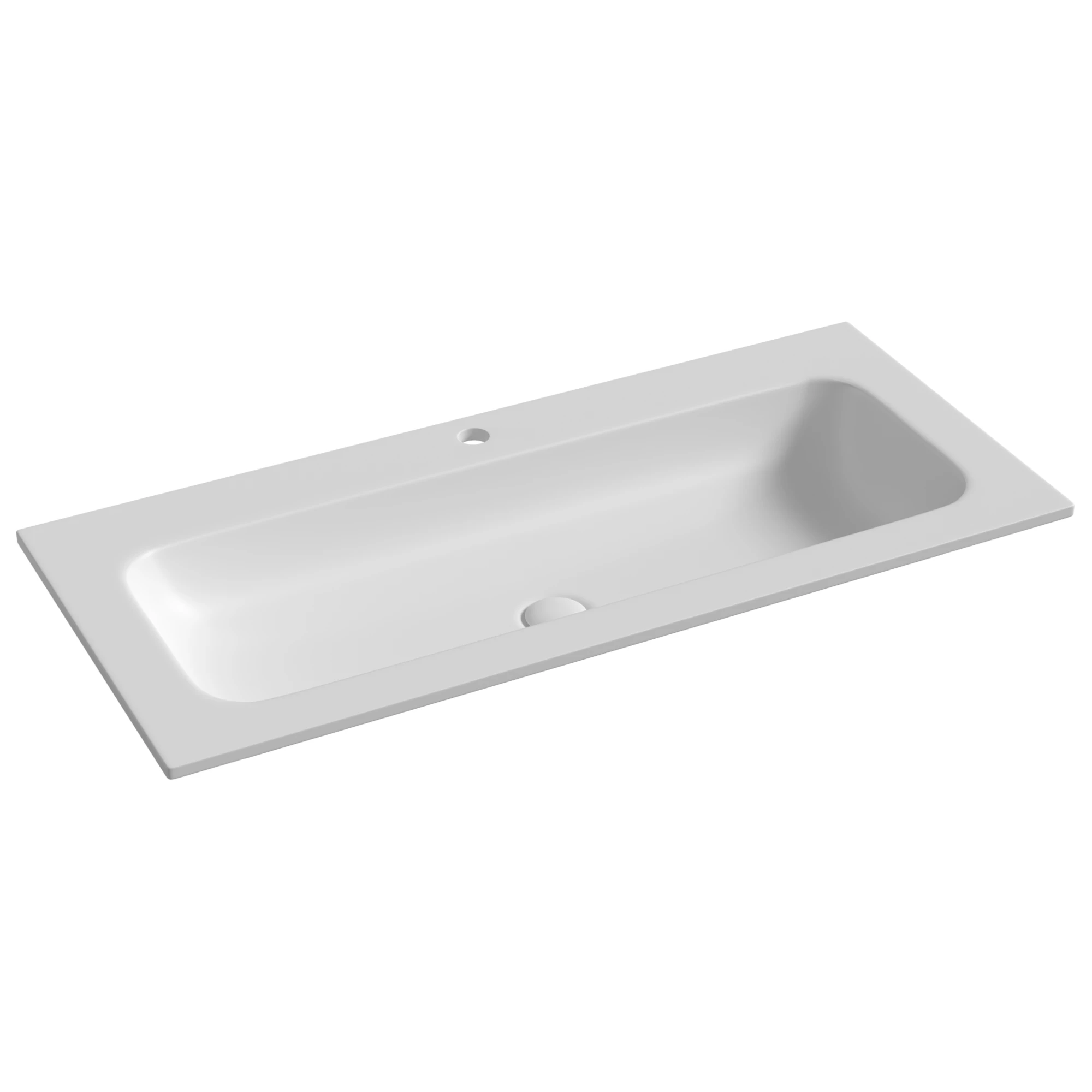 Фото Раковина Ceramicanova Grace CN7013MW мебельная 101 × 45,7 × 13,7 см, белый матовый
