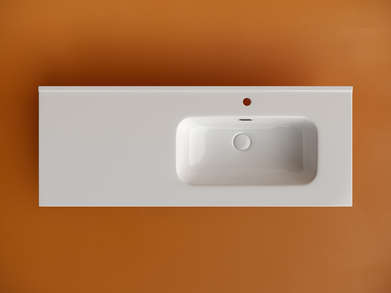 Фото Раковина Ceramicanova Element CN7006R мебельная 121 × 46,5 × 18 см, белый глянцевый