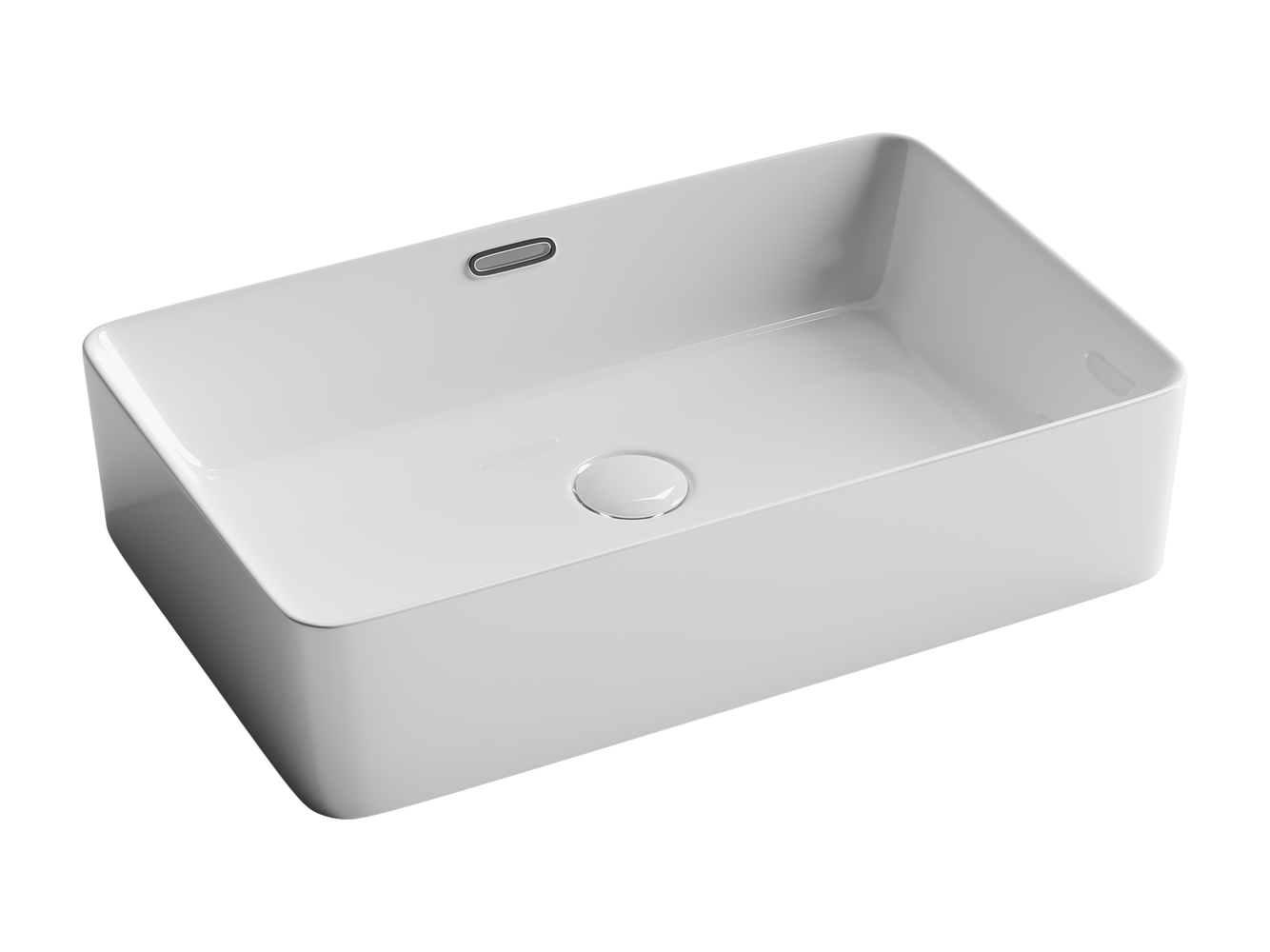 Фото Раковина Ceramicanova Element CN5025 накладная 60 × 38 × 14 см, белый глянцевый