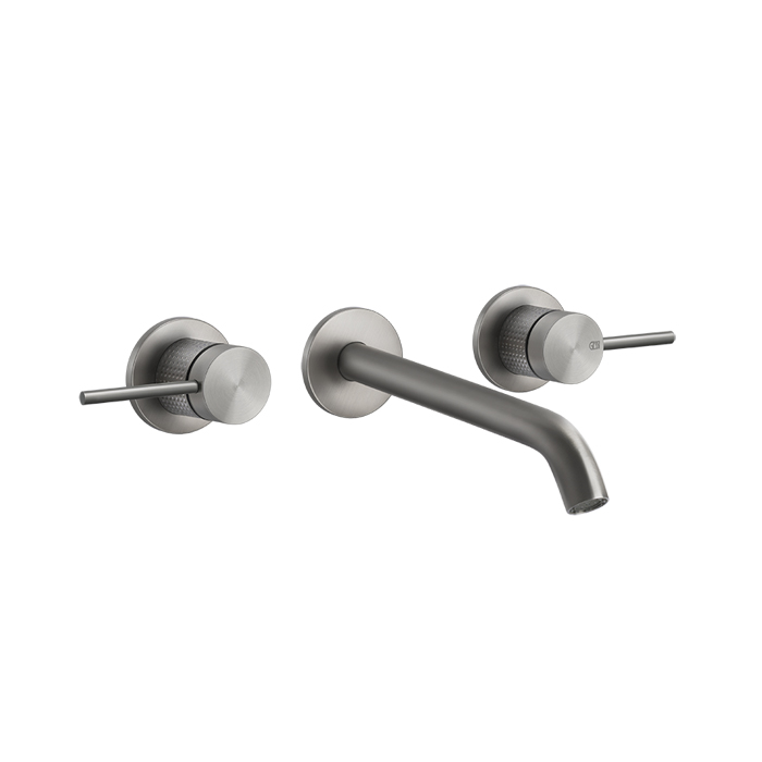 Фото Смеситель Gessi Gessi316 54494#239 для раковины с изливом, нержавеющая сталь браш