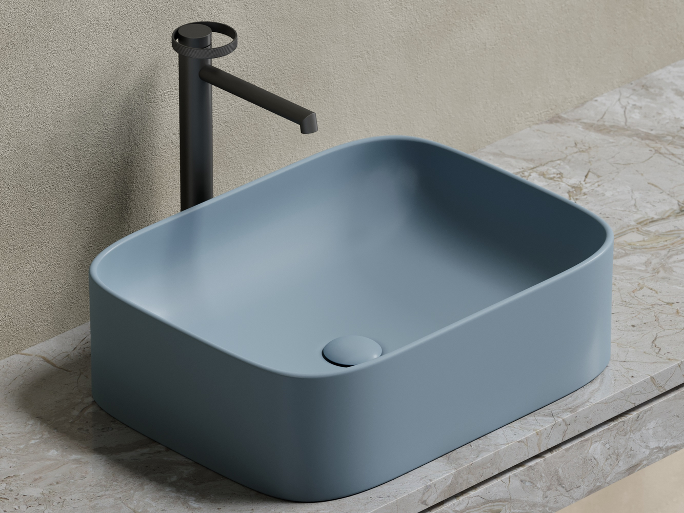 Фото Раковина Ceramicanova Element CN6052MHL накладная 50,5 × 38 × 15 см, серо-голубой матовый