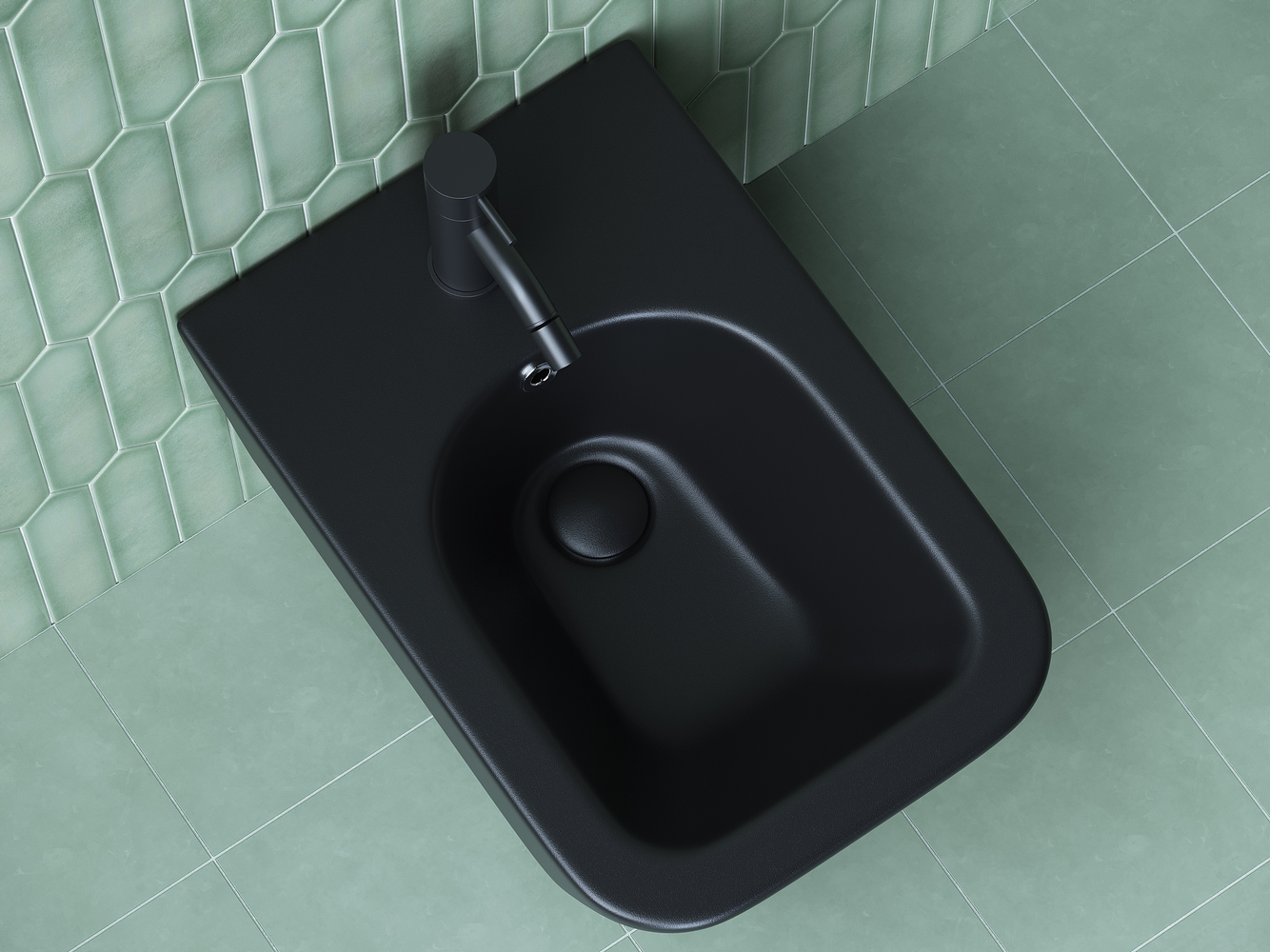 Фото Биде Ceramicanova Metric CN3008MB подвесное, черный матовый