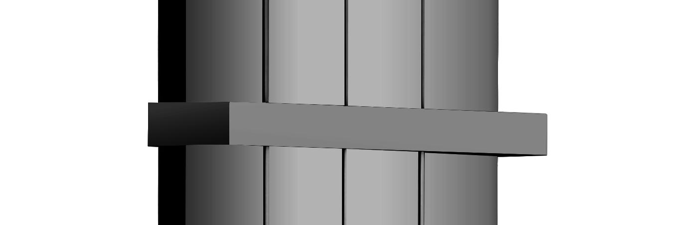 Фото Полотенцедержатель Boheme Flat 725-EXTRA-SGM дополнительный, shine gun metal, графит глянец h150х27 см