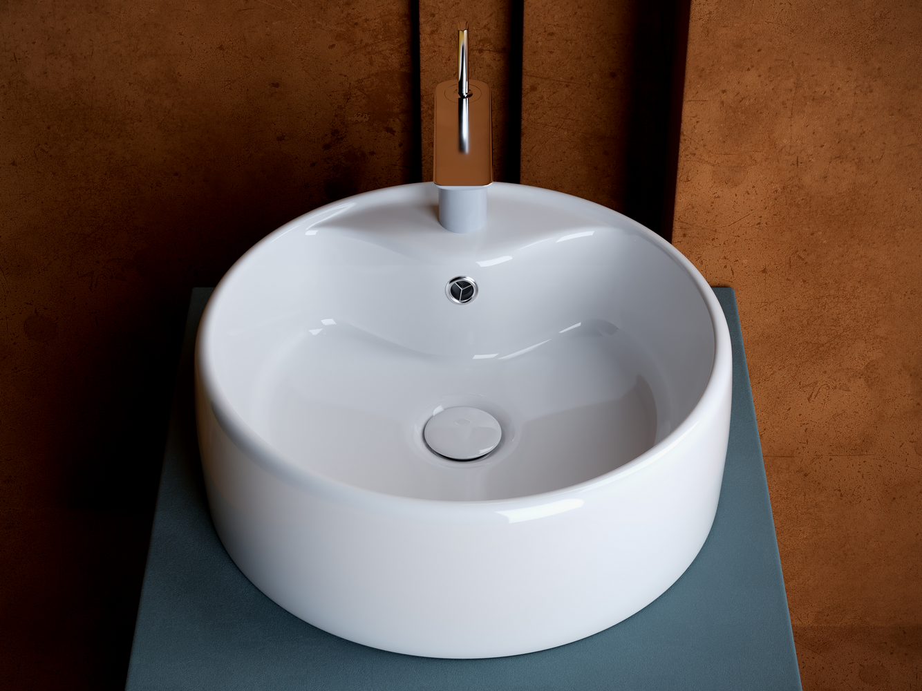 Фото Раковина Ceramicanova Element CN5027 накладная 40 × 40 × 15 см, белый глянцевый