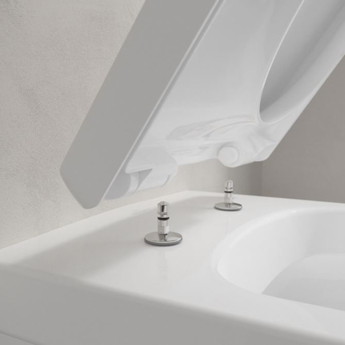 Фото Унитаз подвесной Villeroy & Boch Architectura 4694HR01, безободковый, с сиденьем с микролифтом, белый глянцевый