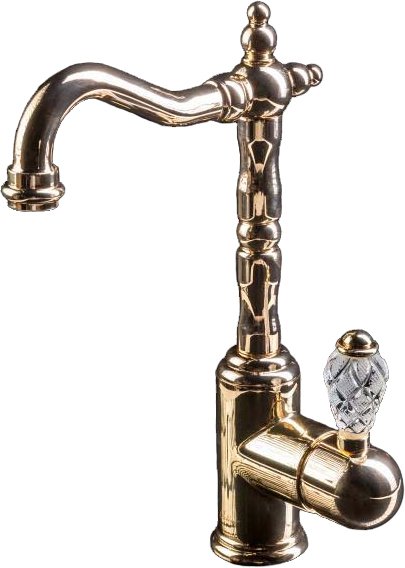 Фото Смеситель для раковины Boheme Crystal 282-CRST золото