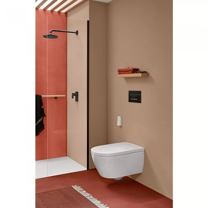 Фото Унитаз-биде подвесной Villeroy & Boch Viclean V0E100R1, с сиденьем с микролифтом, белый глянцевый