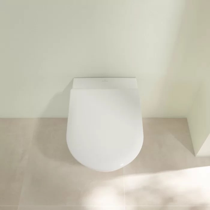 Фото Унитаз подвесной Villeroy & Boch Subway 2.0 5614R201, безободковый, с сиденьем с микролифтом, белый глянцевый