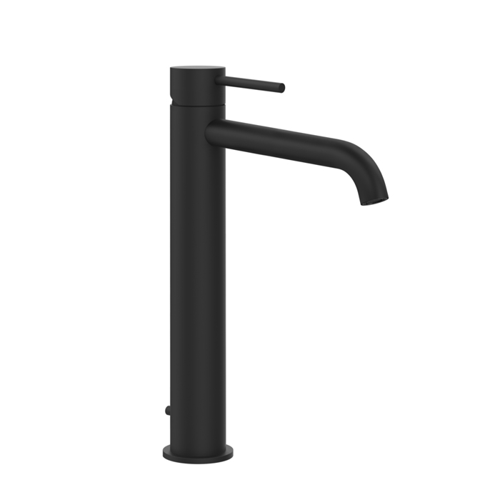 Фото Смеситель Gessi Gessi316 54003#299 для раковины с донным клапаном, черный матовый