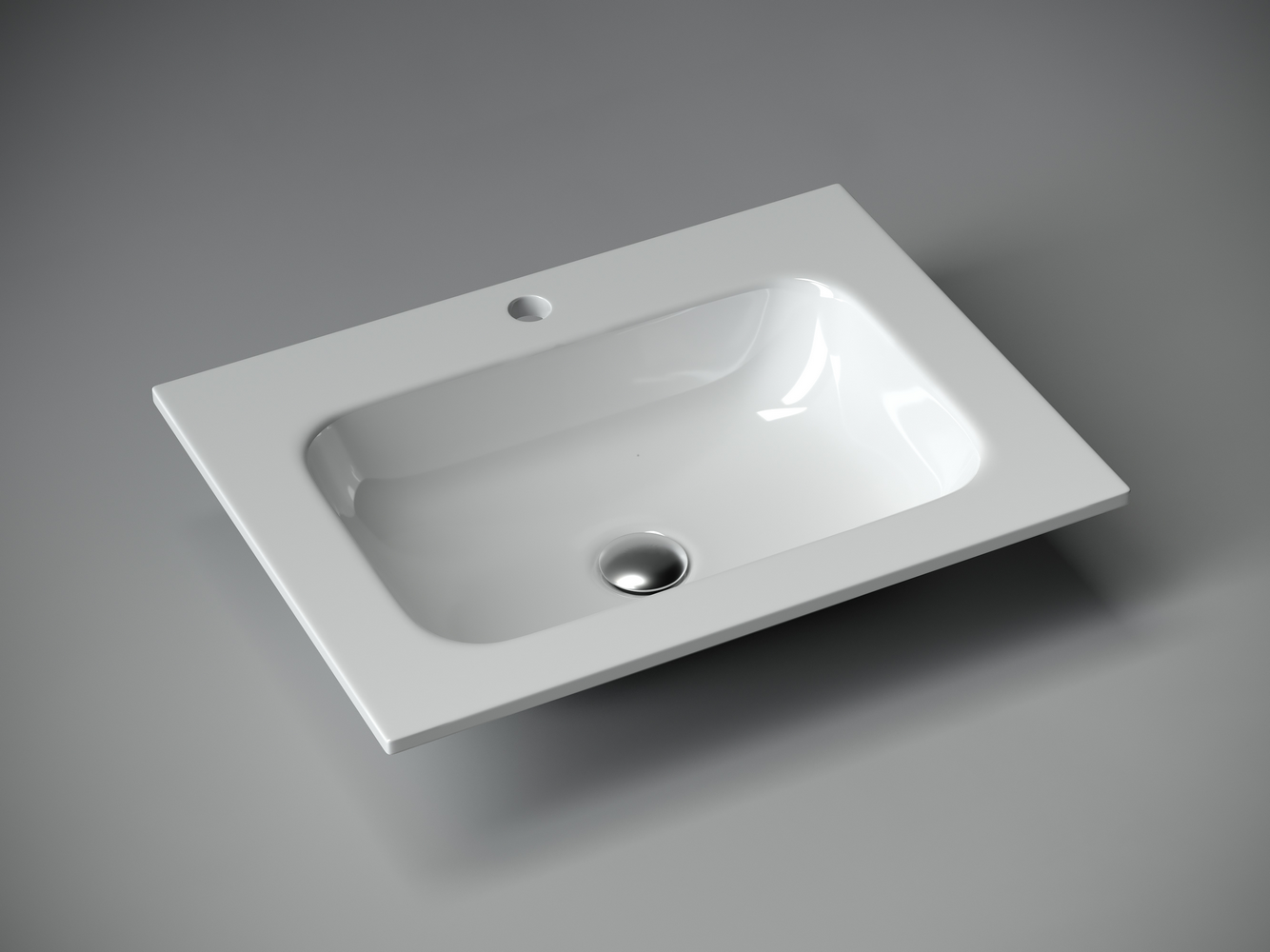Фото Раковина Ceramicanova Grace CN7011 мебельная 61 × 45,7 × 13,7 см, белый глянцевый