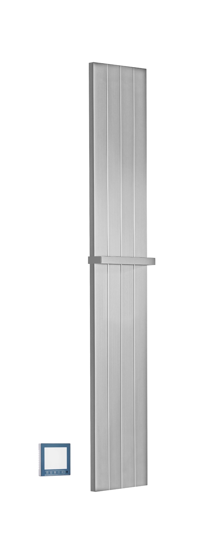 Фото Полотенцесушитель Boheme Flat 725-NB электрический, nickel brush, никель матовый  h150х27 см