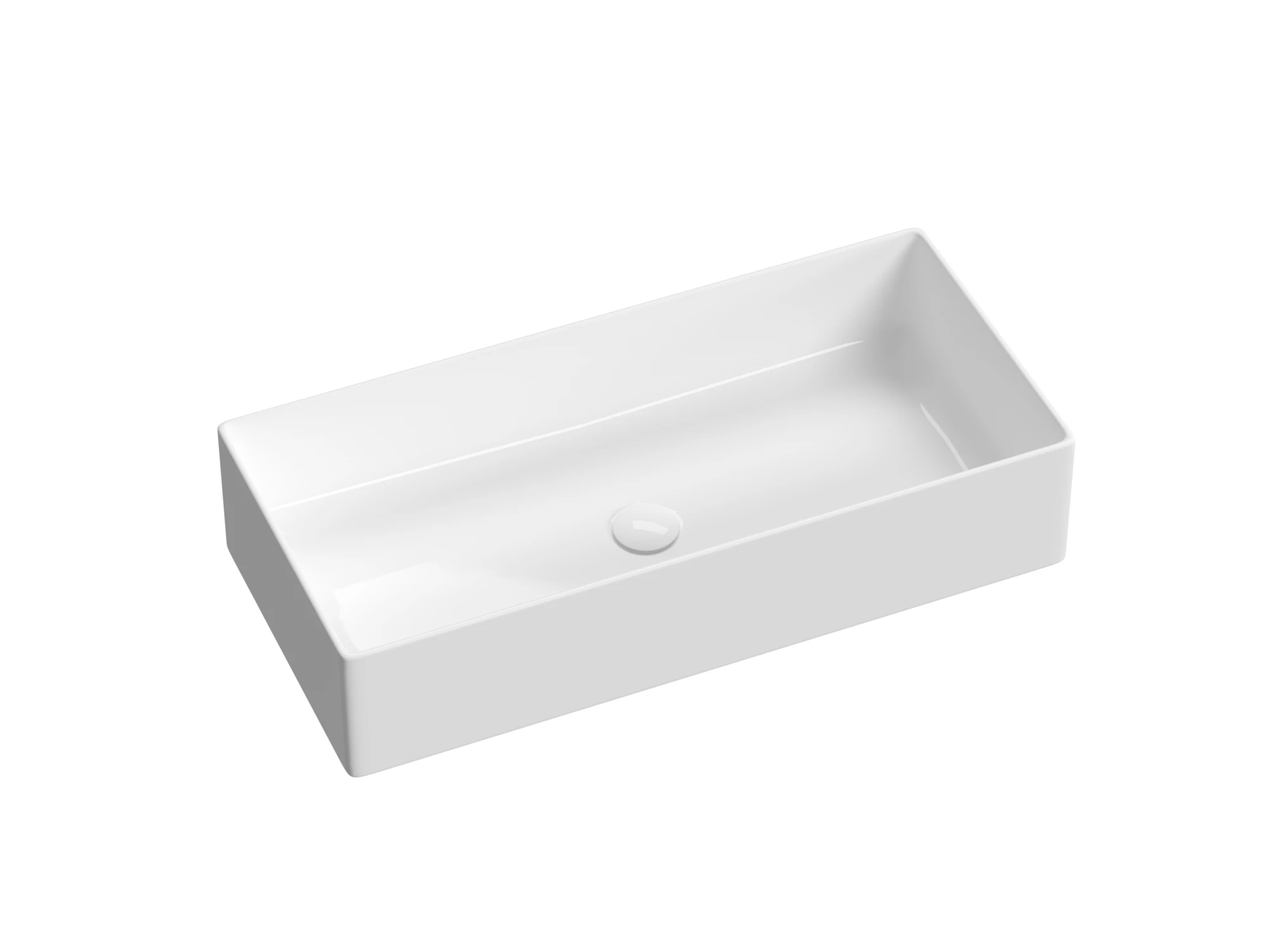 Фото Раковина Ceramicanova Adele CN6090 накладная 76 × 34 × 16 см, белый глянцевый