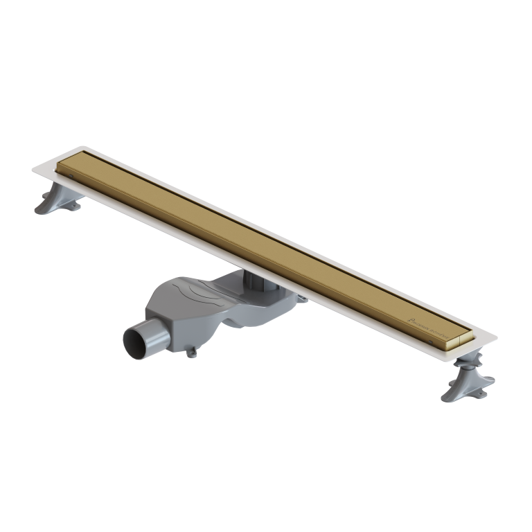 Фото Душевой лоток Boheme Premium Linear 982-80-MG, 80 см, с сифоном, золото матовое