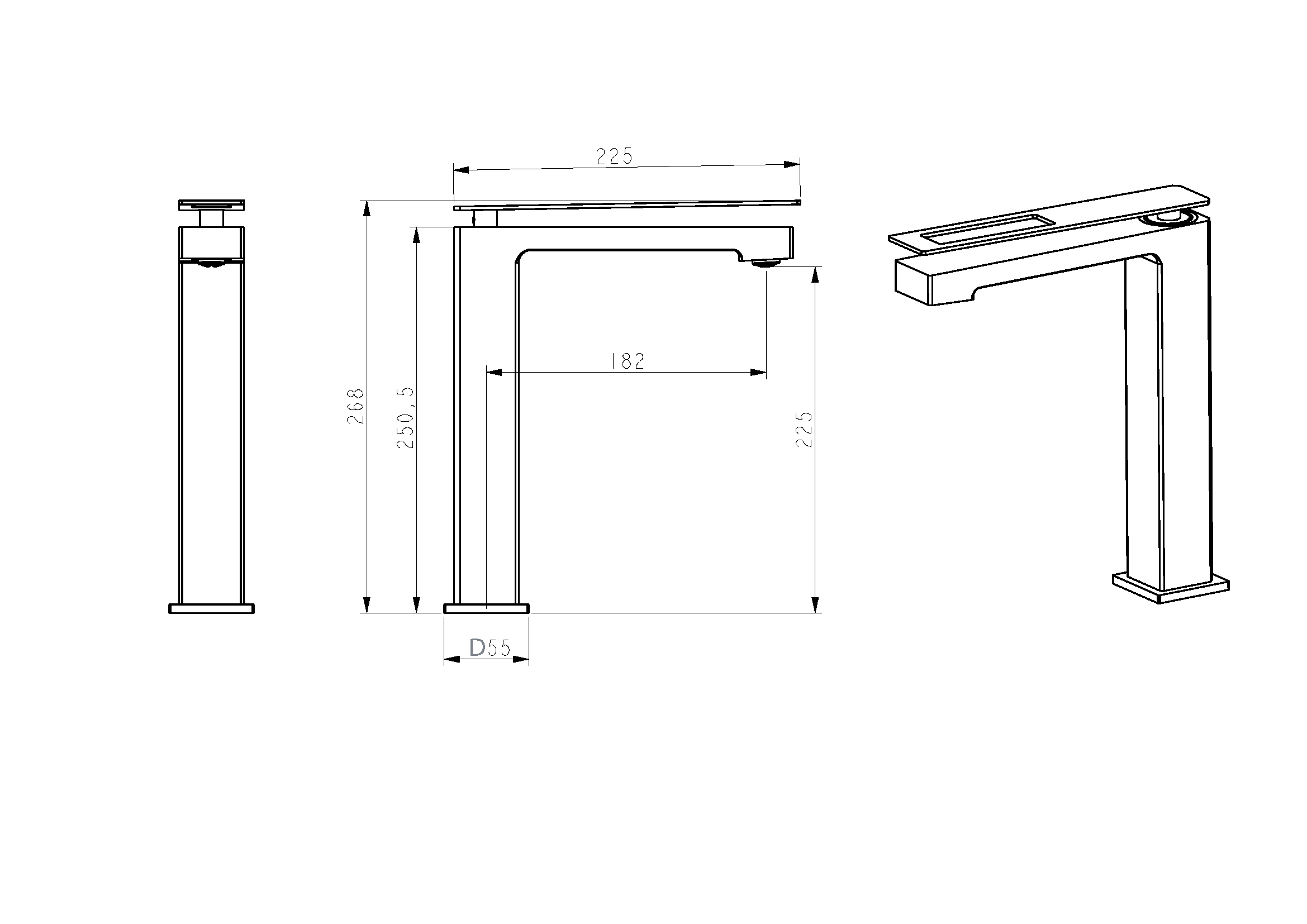 Фото Смеситель для раковины Boheme Q 142-WG.2 белый глянец/золото глянец
