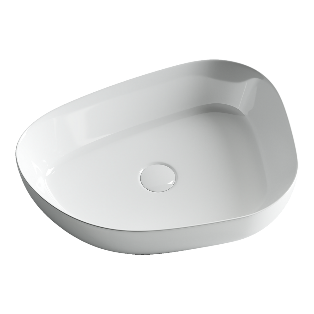 Фото Раковина Ceramicanova Element CN5003 накладная 55 × 40 × 14 см, белый глянцевый