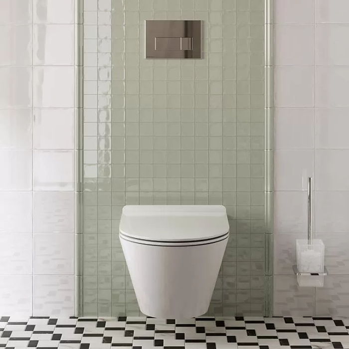 Фото Унитаз подвесной Kerama Marazzi Plaza Modern KMPMWc53GWh2, безободковый, без сиденья, белый глянцевый