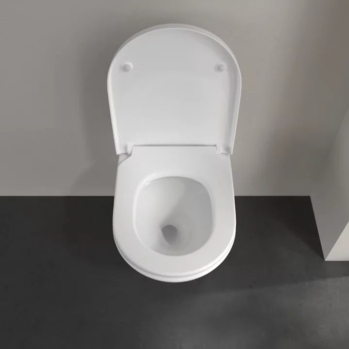 Фото Унитаз подвесной Villeroy & Boch Subway 3.0 4670TS01, безободковый, с сиденьем с микролифтом, белый глянцевый