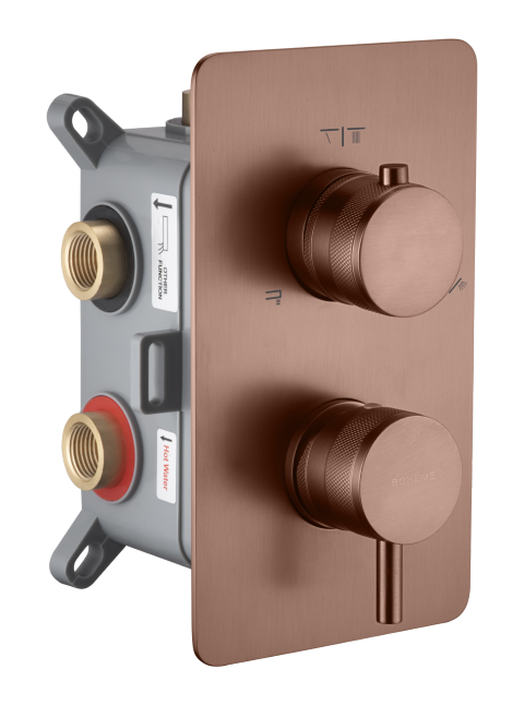 Фото Смеситель для душа Boheme Cell 135-3-BRB на 3 потока бронза браш