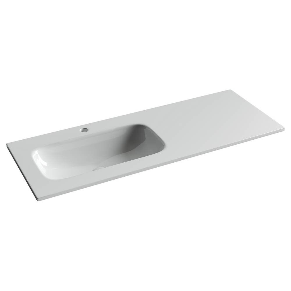 Фото Раковина Ceramicanova Grace CN7020 мебельная 121 × 45,7 × 13,7 см, белый глянцевый