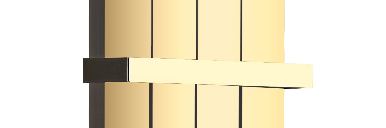 Фото Полотенцедержатель Boheme Flat 725-EXTRA-G дополнительный, золото глянец h150х27 см