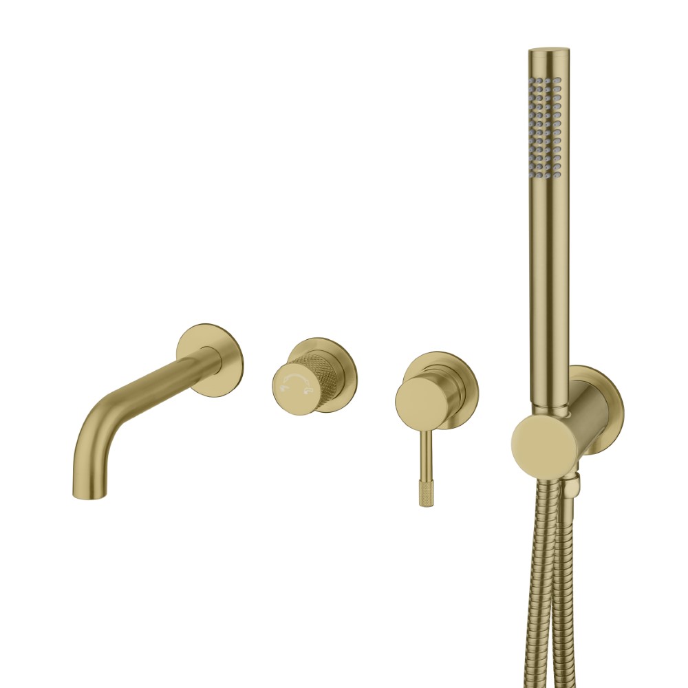 Фото Смеситель для ванны Boheme Uno 464-3-MG настенный золото матовое