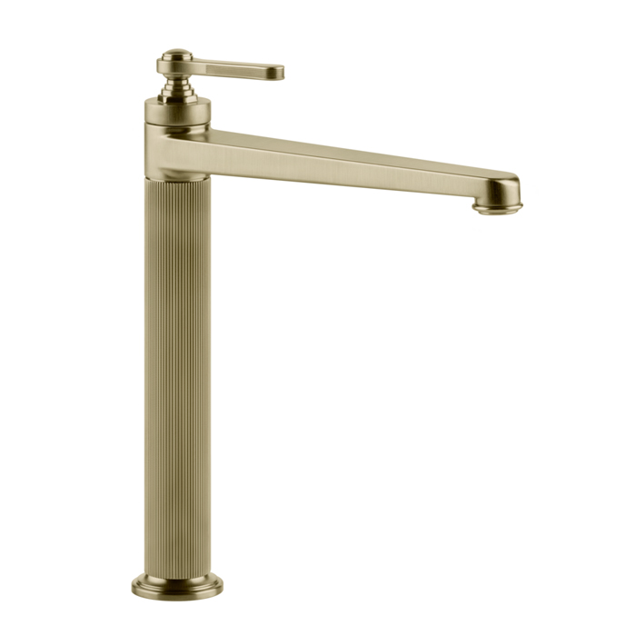 Фото Смеситель Gessi Venti20 65003#727 для раковины с донным клапаном, латунь браш pvd