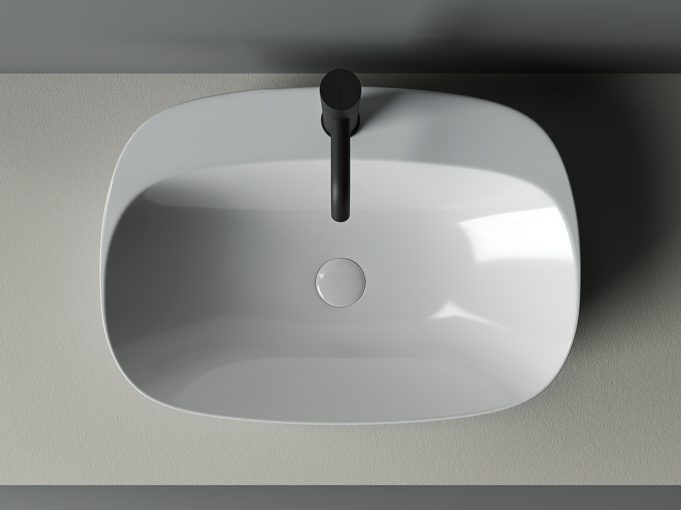 Фото Раковина Ceramicanova Element CN5012 накладная 59,5 × 42 × 15,5 см, белый глянцевый