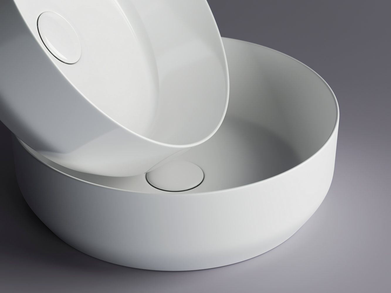 Фото Раковина Ceramicanova Element CN6022 накладная 39 × 39 × 12 см, белый глянцевый