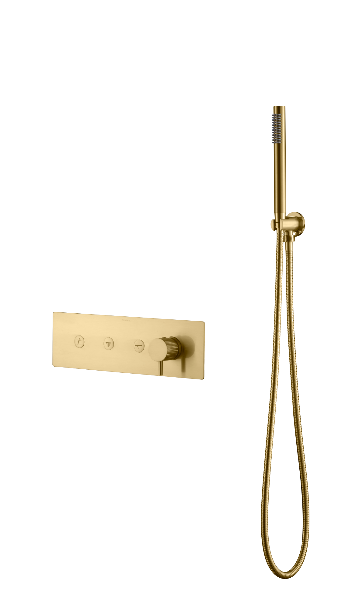 Фото Смеситель для душа Boheme Fusion 130-SYS-MG на 3 выхода matt gold, золото матовое