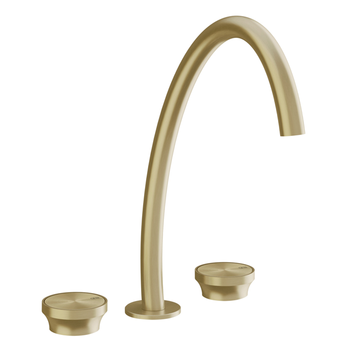 Фото Смеситель Gessi Origini 66016#727 для раковины, латунь браш pvd