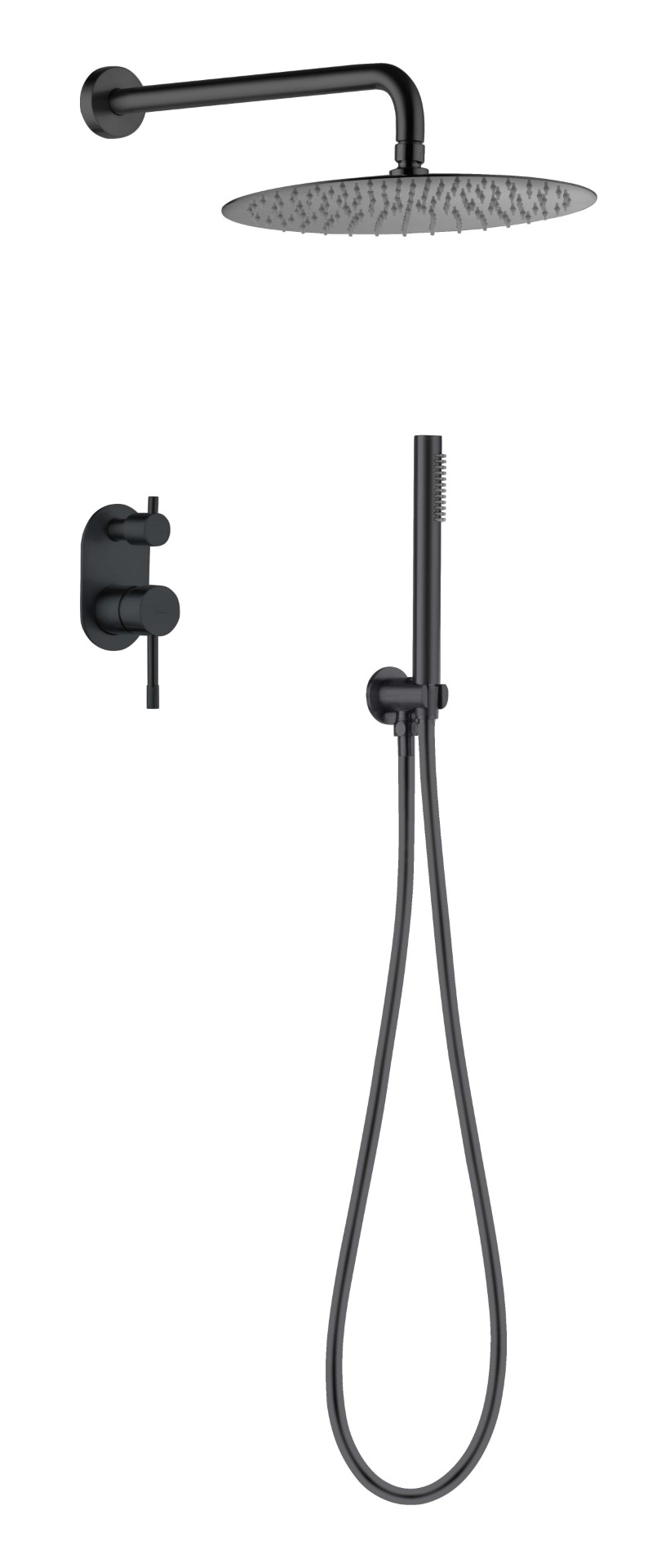Фото Душевая система Boheme Uno 464-B черный матовый