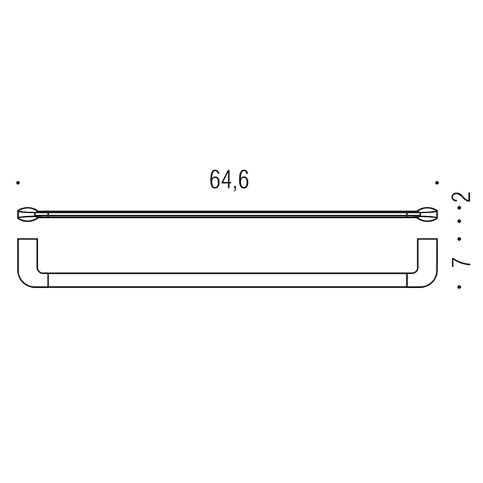 Фото Полотенцедержатель Colombo Trenta B3011.CR подвесной L 64 см хром глянец