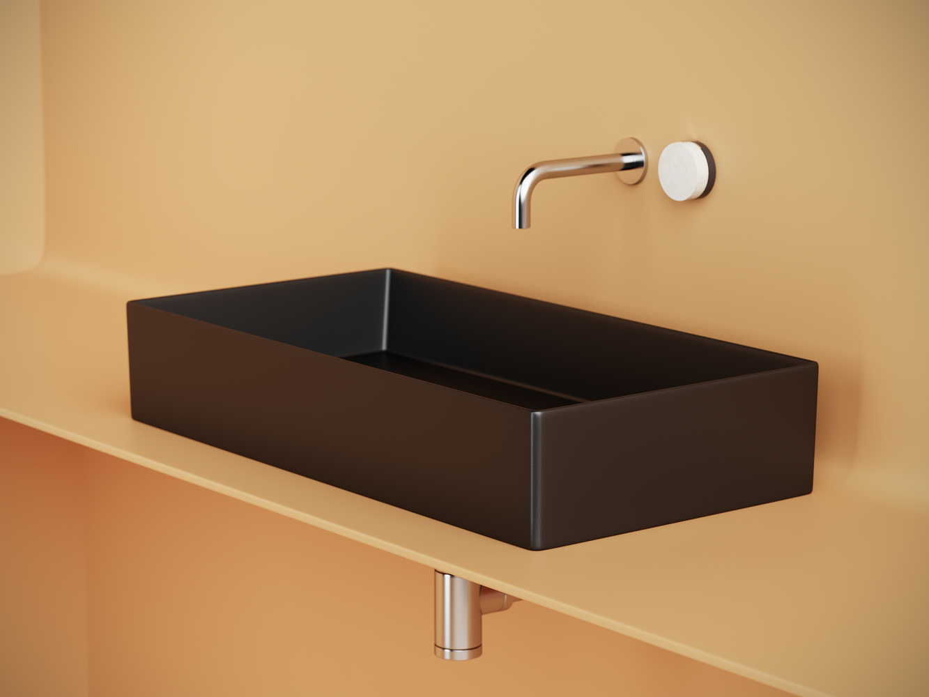 Фото Раковина Ceramicanova Element CN6071MB накладная 70,1 × 36,1 × 13 см, черный матовый