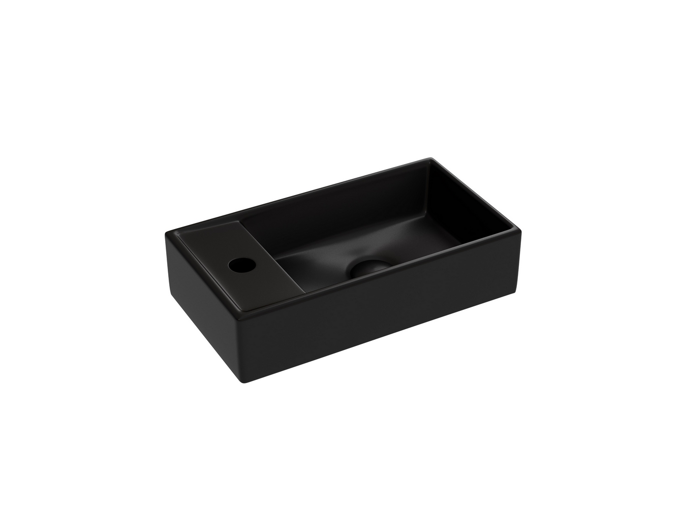 Фото Раковина Ceramicanova Element CN6051RMB подвесная 40,7 × 21,7 × 10 см, черный матовый