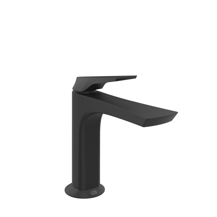 Фото Смеситель Gessi Ventaglio 72051#299 для раковины с донным клапаном, черный матовый