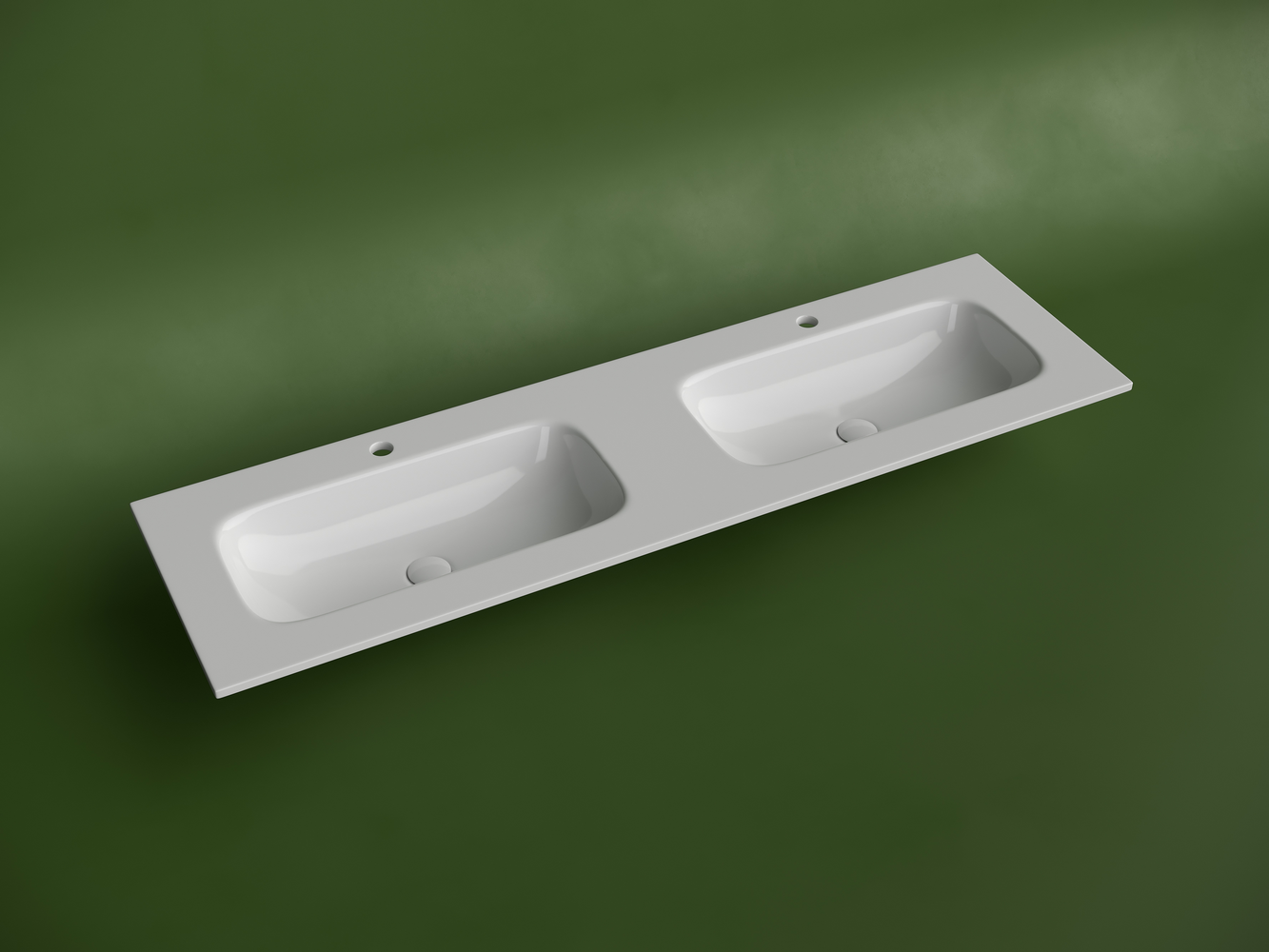 Фото Раковина Ceramicanova Grace CN7023 мебельная 161 × 45,7 × 13,7 см, белый глянцевый
