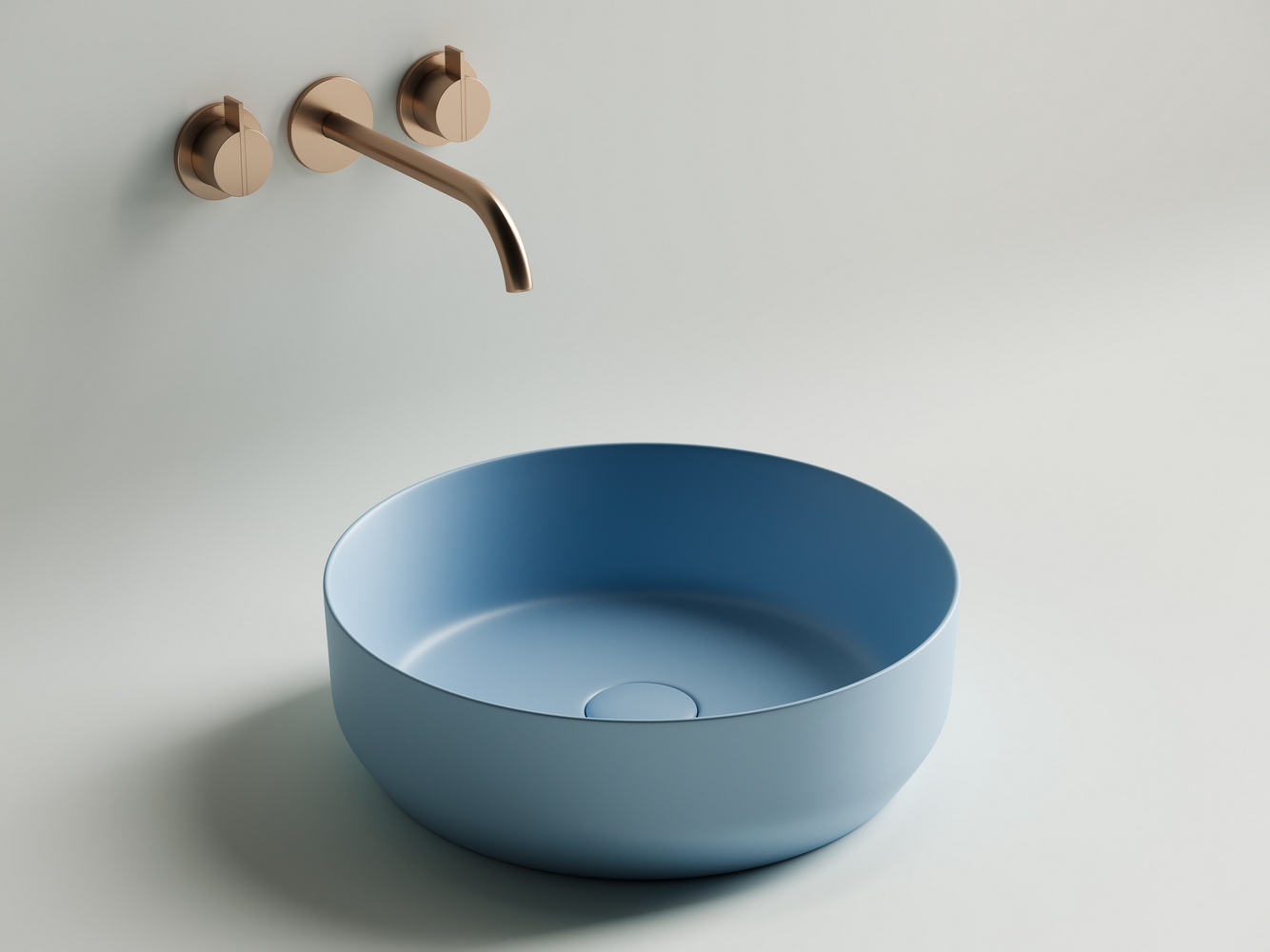 Фото Раковина Ceramicanova Element CN6022ML накладная 39 × 39 × 12 см, голубой матовый
