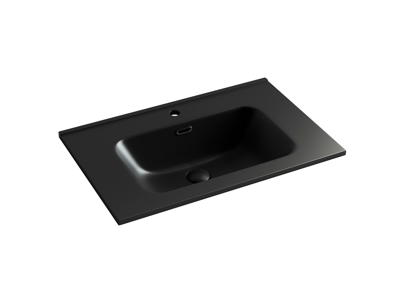 Фото Раковина Ceramicanova Element CN7007MB мебельная 71 × 46,5 × 18 см, черный матовый