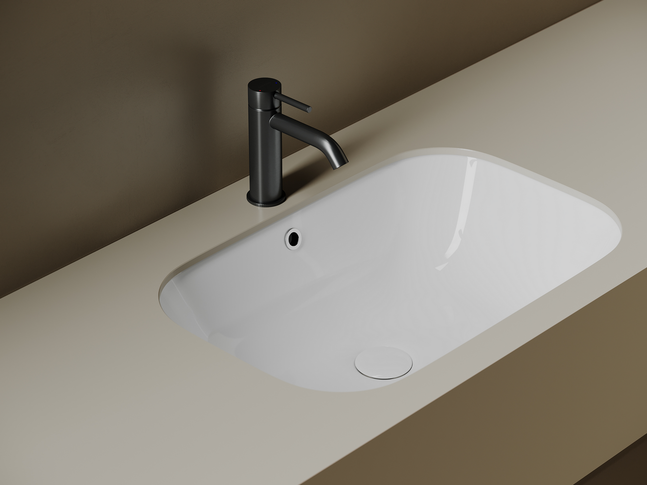 Фото Раковина Ceramicanova Era CN15007 встраиваемая под столешницу 61,5 × 41 × 19 см, белый глянцевый