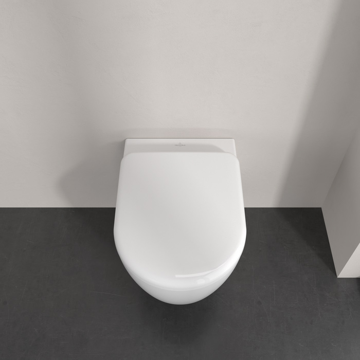 Фото Унитаз подвесной Villeroy & Boch Skyla 5656CL01, безободковый, с сиденьем с микролифтом, белый глянцевый