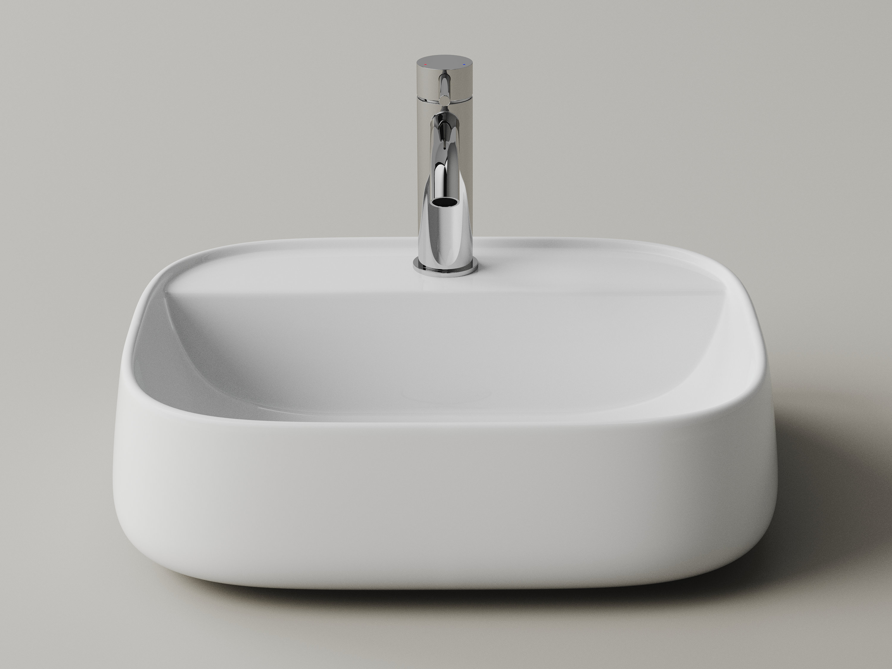 Фото Раковина Ceramicanova Fonte CN5051 накладная 50 × 42,5 × 14,5 см, белый глянцевый