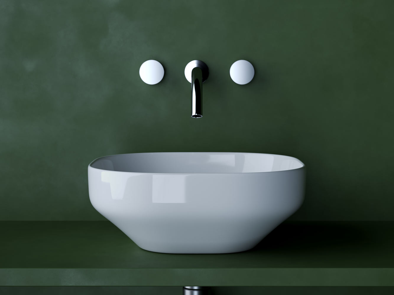 Фото Раковина Ceramicanova Element CN5032 накладная 38 × 38 × 15 см, белый глянцевый