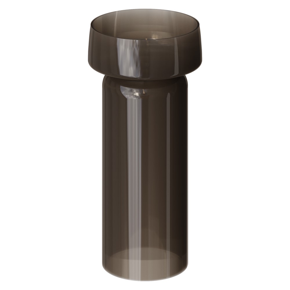 Фото Раковина с пьедесталом Boheme Glow Smoke 810-GS-BR + 810-BASE-GS-BR напольная круглая 40 см, Bronze (дымчатая бронза)