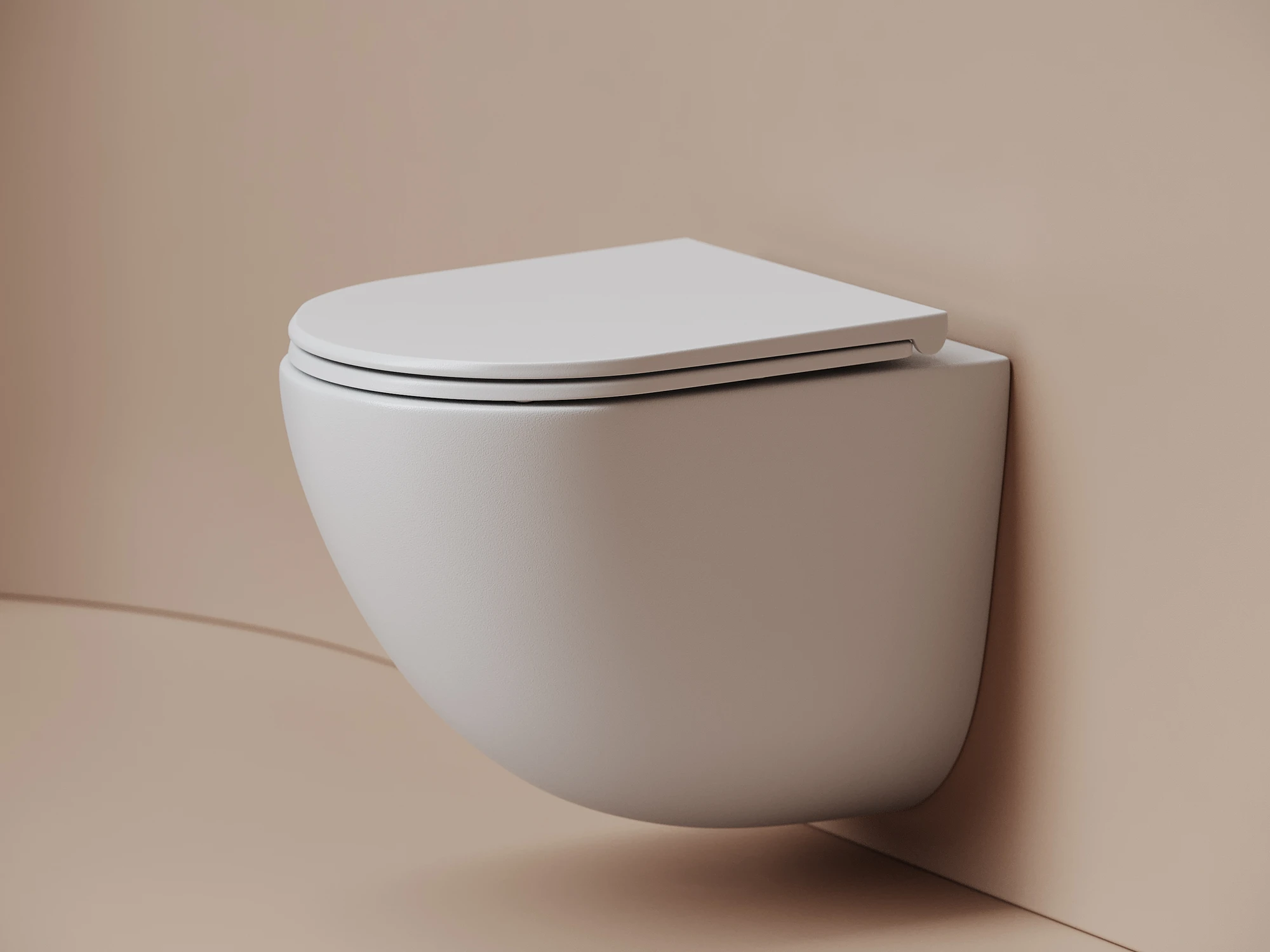 Фото Унитаз Ceramicanova Vogue CN4008TMW с сиденьем подвесной, белый матовый