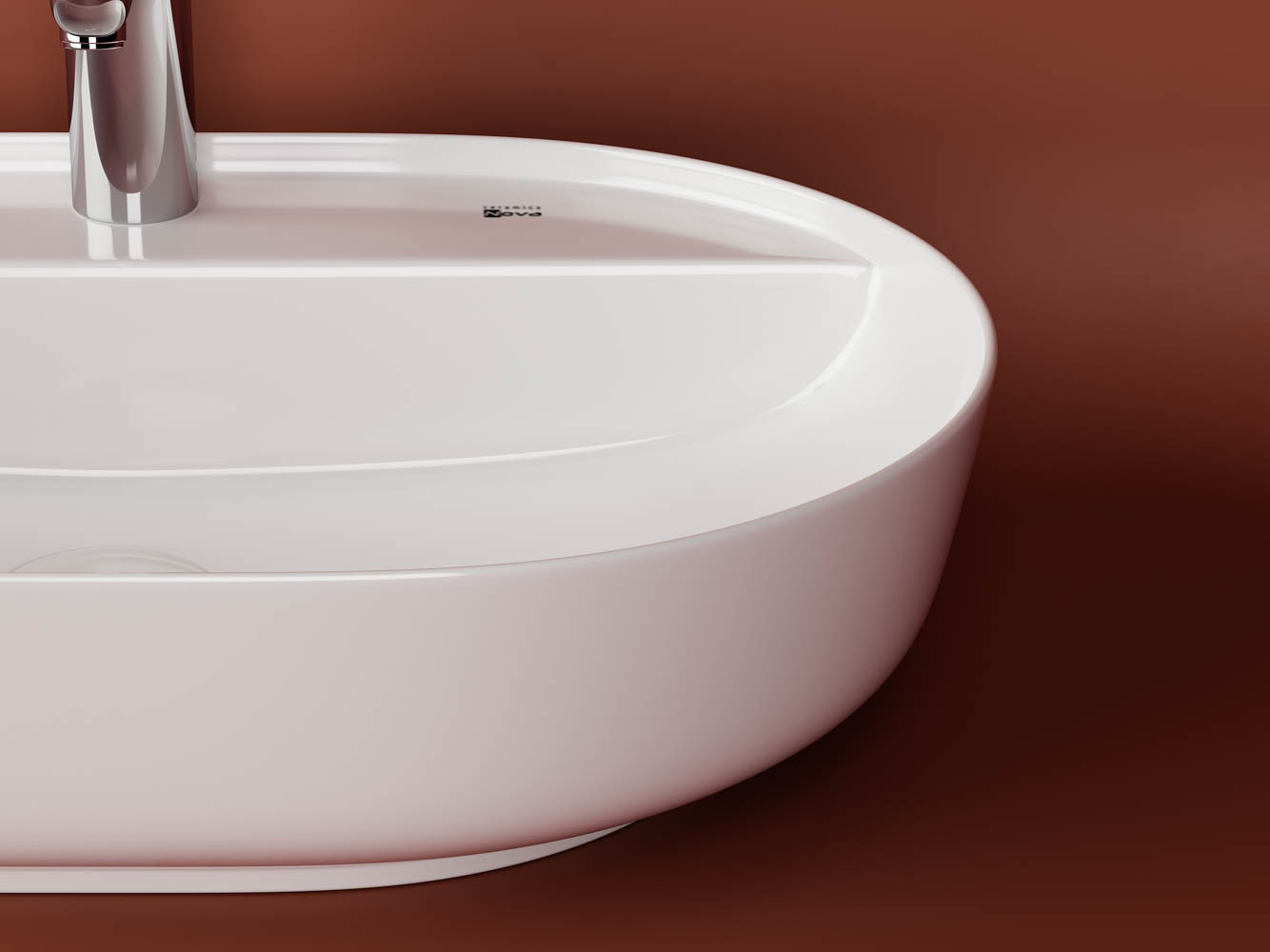Фото Раковина Ceramicanova Modo CN2004 накладная 61 × 45 × 13,5 см, белый глянцевый