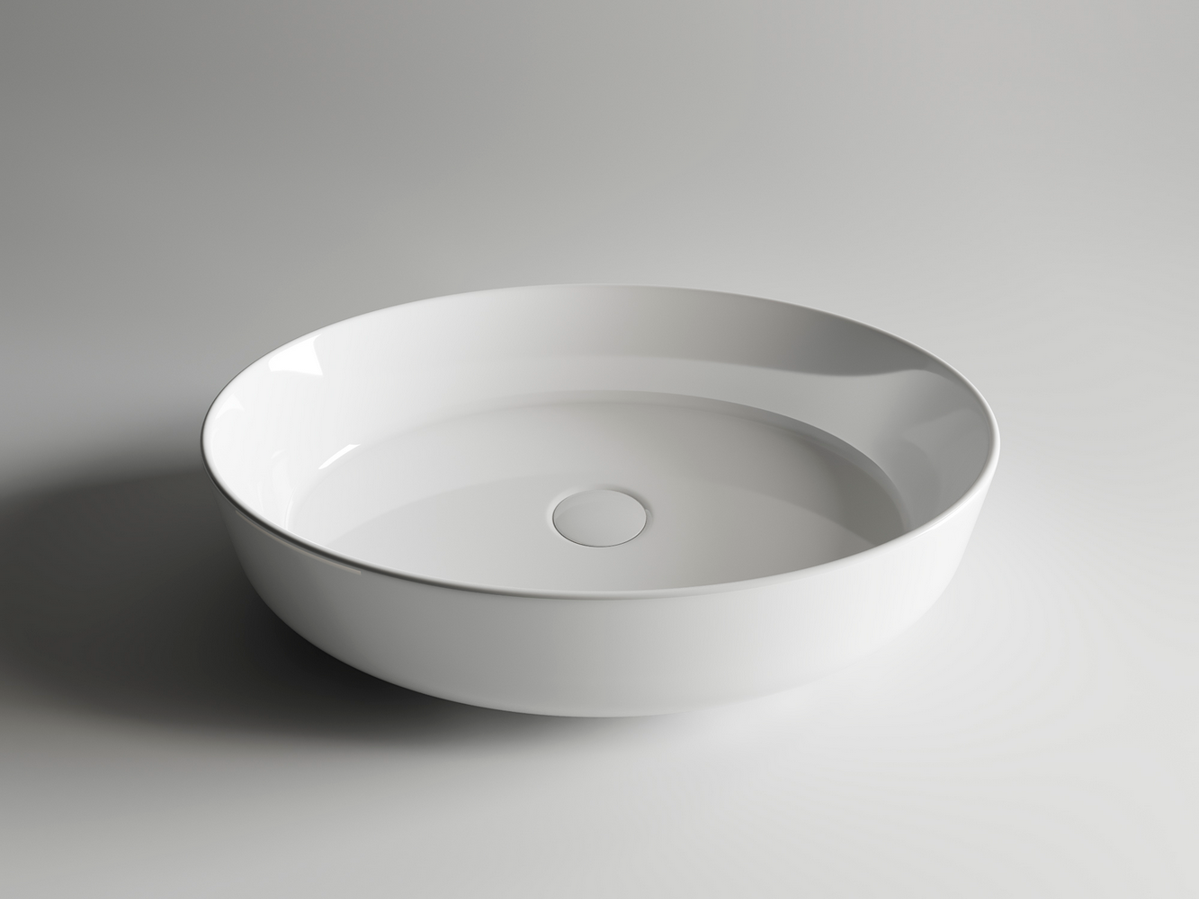 Фото Раковина Ceramicanova Element CN5002 накладная 55 × 40 × 14 см, белый глянцевый