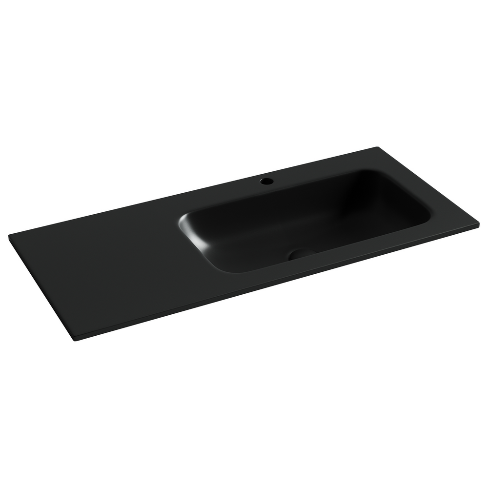 Фото Раковина Ceramicanova Grace CN7015MB мебельная 101 × 45,7 × 13,7 см, черный матовый