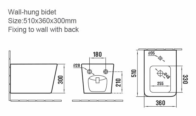 Фото Унитаз-биде подвесной Boheme Zen 967-SET-2-MW, с сиденьем с микролифтом, белый матовый