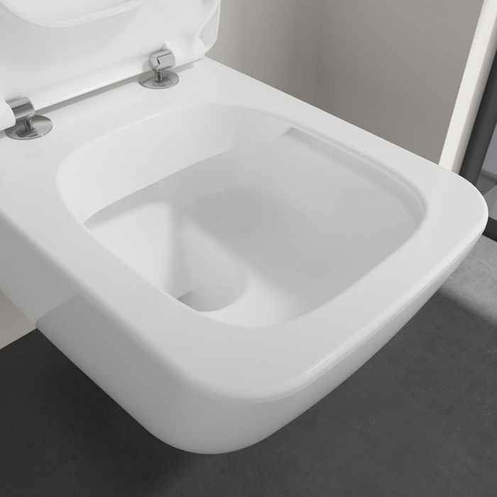 Фото Унитаз подвесной Villeroy & Boch Venticello 4611RS01, безободковый, с сиденьем с микролифтом, белый глянцевый